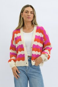 Worthier Saffi Wave Stripe Cardigan 