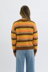 Worthier Tate Multi Tone Stripes Wool Blend Knit