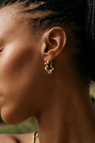 Edblad Spiral Hoops Large Gold Earrings-shop-by-label-Hello Cyril.