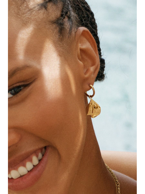 Edblad Petal Hoops Gold Earrings