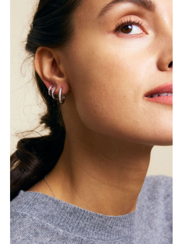 Edblad Glow Hoops Medium Silver Earrings