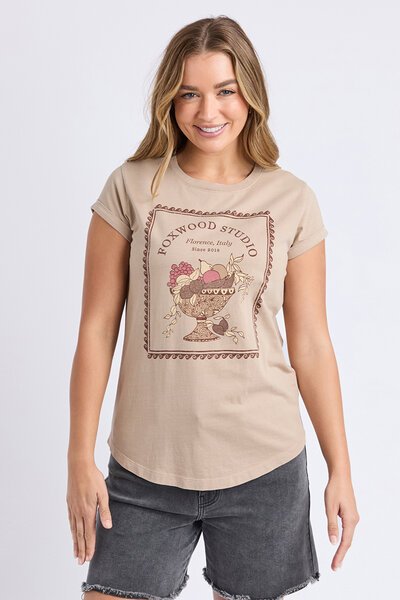 Foxwood Florence Tee-shop-by-label-Hello Cyril.