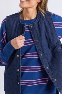 Elm Polly Quilted Denim Vest 