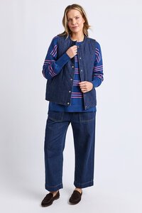 Elm Polly Quilted Denim Vest 