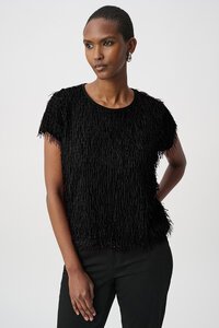 Joseph Ribkoff Novelty Fringe Top