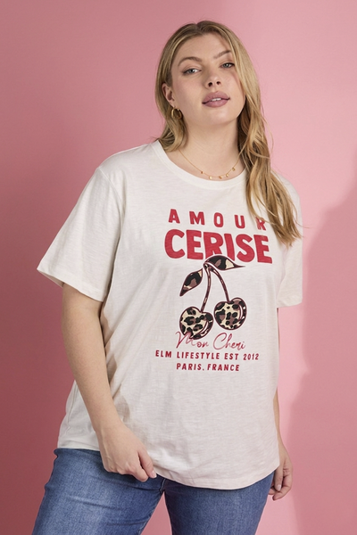 Elm Amore Cerise Tee-shop-by-style-Hello Cyril.
