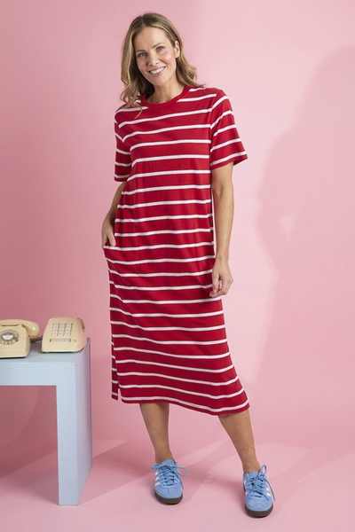 Elm Crimson Tee Dress-shop-by-style-Hello Cyril.