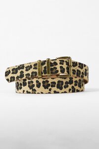 Stella + Gemma Leopard Antique Buckle Belt