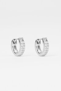 Stella + Gemma Huggie With Clear Crystals  