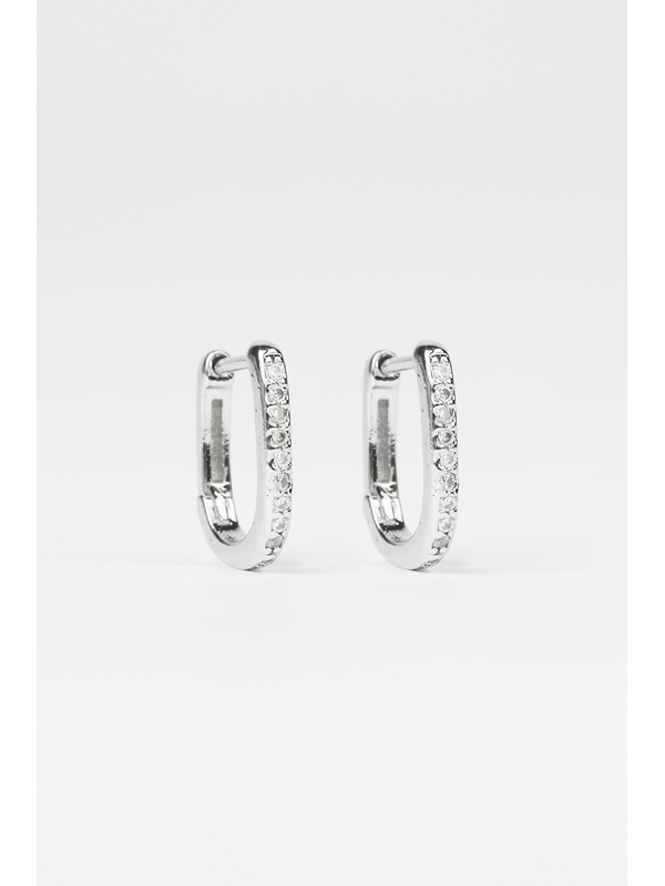 Stella + Gemma Square Hoop Crystals 