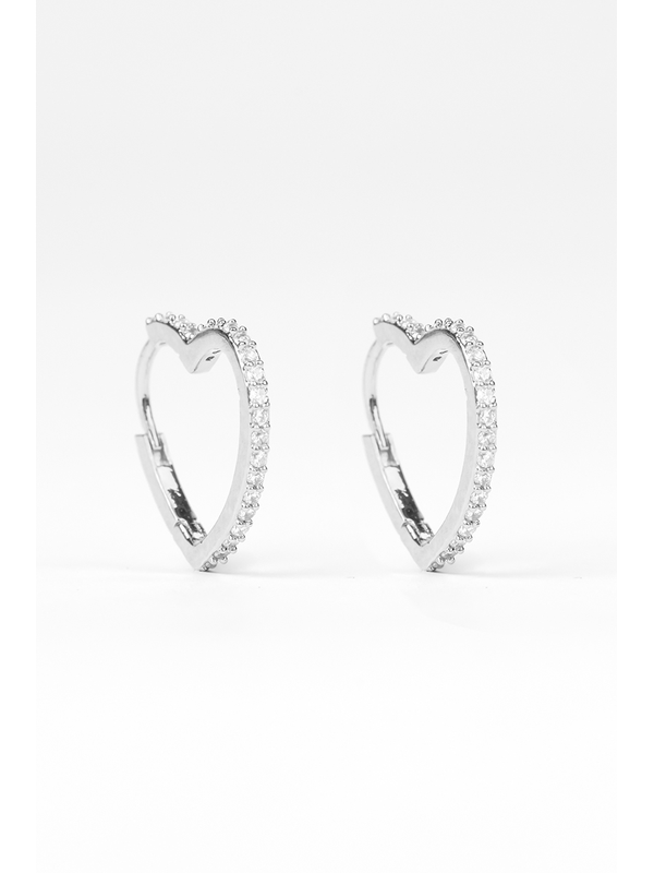 Stella + Gemma Heart Crystal Earrings 