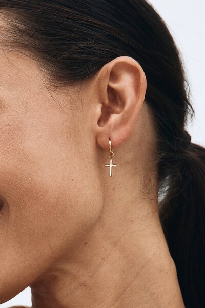 Edblad Spirit Cross Hoops -accessories-Hello Cyril.