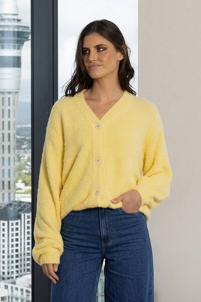 Augustine Cardigan Fluffy Yellow-hc-new-Hello Cyril.