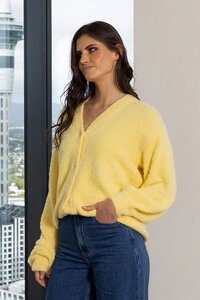 Augustine Cardigan Fluffy Yellow