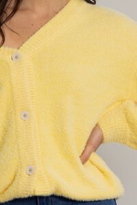 Augustine Cardigan Fluffy Yellow