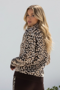 Miracle Leopard Knit Zip Up 