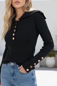 Miracle Rib Collared Polo Knit 