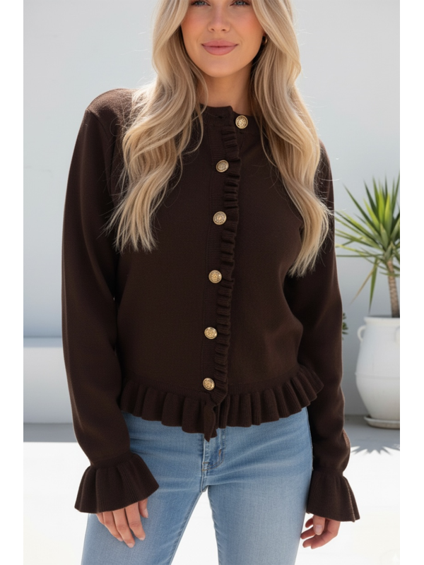 Miracle Ruffle Knit Cardi 