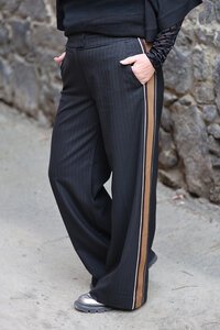 Storm Pinstripe Detail Wide Leg Pant
