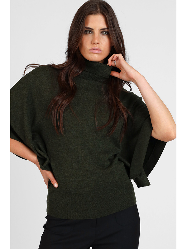 Storm Batwing Roll Neck Merino Sweater