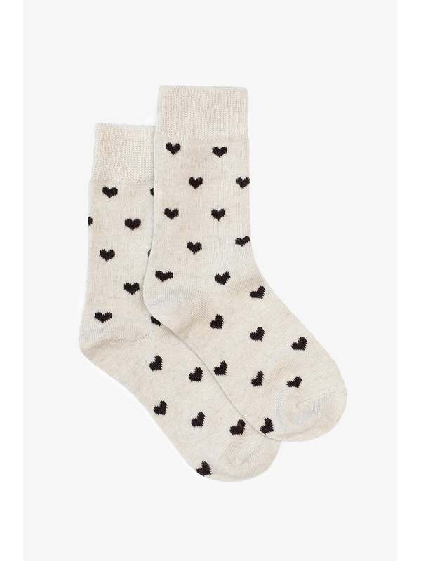 Antler Oat Heart Sock