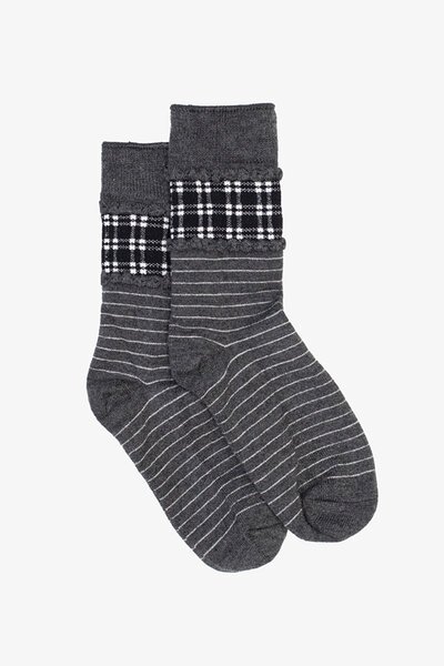 Antler Slate Stripe & Check Sock-hc-new-Hello Cyril.