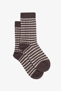 Antler Cocoa Gingham Sock
