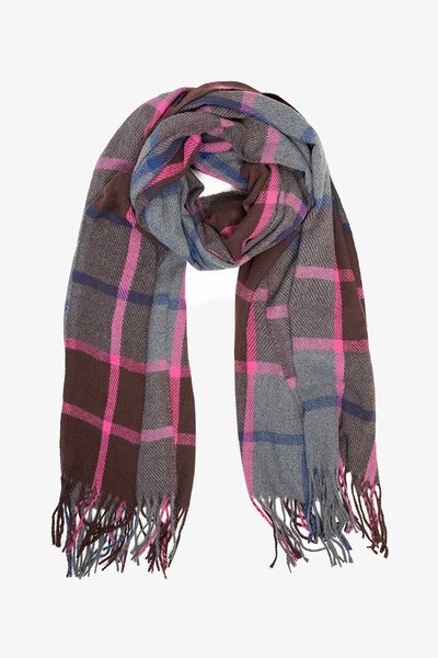 Antler Chocolate Plaid Scarf-hc-new-Hello Cyril.