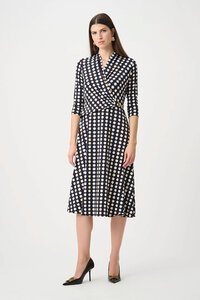 Joseph Ribkoff Printed Silky Knit Fit & Flare Dress