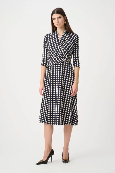 Joseph Ribkoff Printed Silky Knit Fit & Flare Dress-shop-by-style-Hello Cyril.