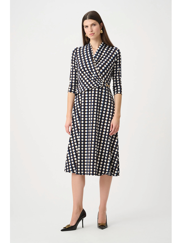 Joseph Ribkoff Printed Silky Knit Fit & Flare Dress