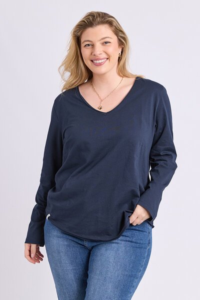 Elm Pima LS Vee Tee-shop-by-style-Hello Cyril.
