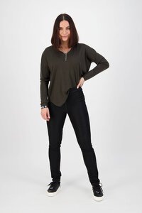 Vassalli Origin Skinny Contrast Stitch Denim Pull On Pant