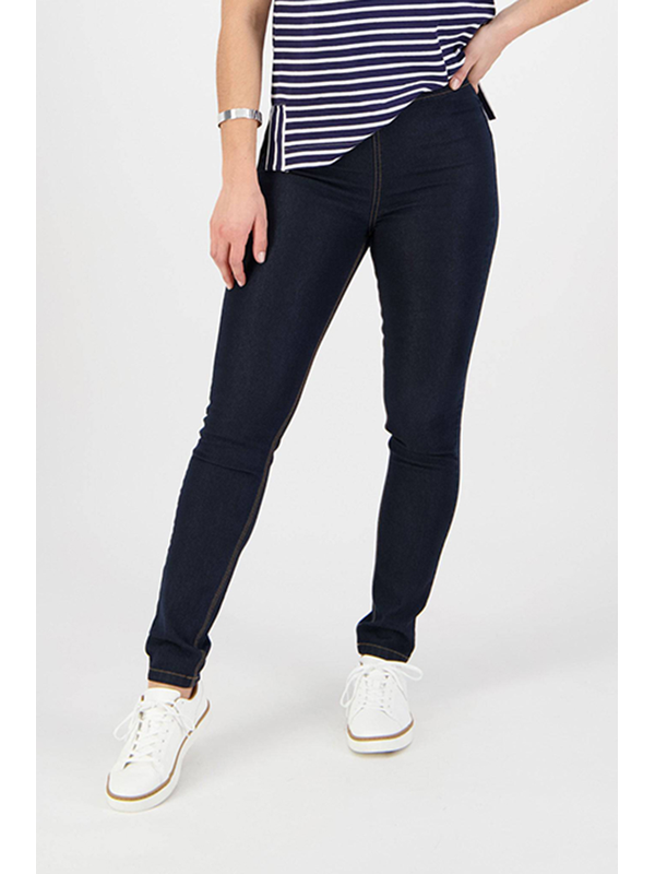 Vassalli Origin Skinny Contrast Stitch Denim Pull On Pant