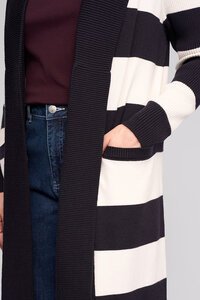 Vassalli Longline Stripe Cardi With Pockets