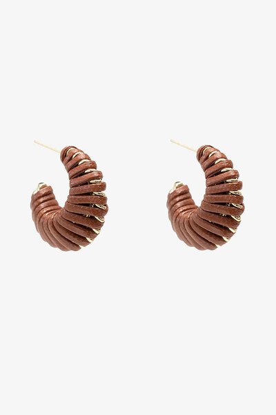 Antler Woven Hoop Earring-hc-new-Hello Cyril.