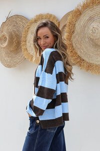 Miss Marlow Brady Bunch Stripe Cardi