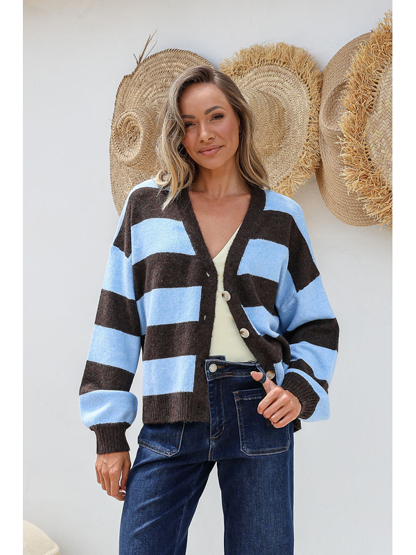 Miss Marlow Brady Bunch Stripe Cardi
