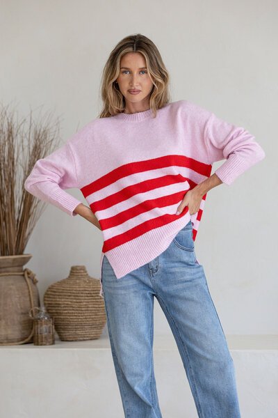 Miss Marlow Stripe Detail Manor Knit-hc-new-Hello Cyril.