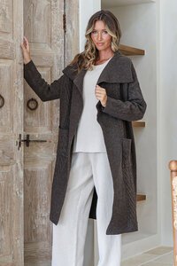 Miss Marlow Cabled Long Pocket Cardi