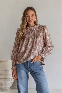 Miracle Ruffle Shoulder Snake Top
