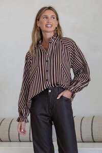 White Poetry Pleat Long Sleeve Sorrento Shirt 