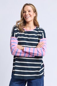 Elm Marta Stripe LS Stripe Tee