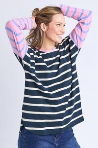 Elm Marta Stripe LS Stripe Tee