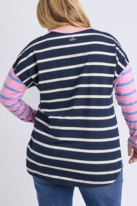 Elm Marta Stripe LS Stripe Tee