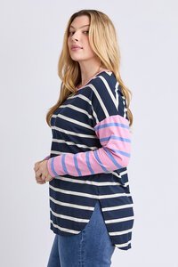 Elm Marta Stripe LS Stripe Tee
