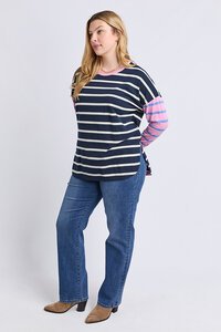 Elm Marta Stripe LS Stripe Tee