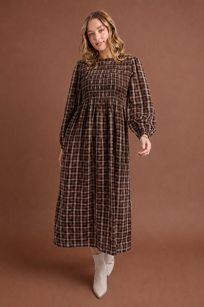 Foxwood Coco Check Dress-hc-new-Hello Cyril.