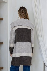 Miss Marlow Geneva Pocket Colour Block Coatigan
