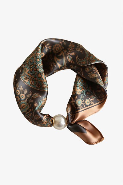 Antler Pearl Bow Autumn Mosaic Neck Tie -hc-new-Hello Cyril.